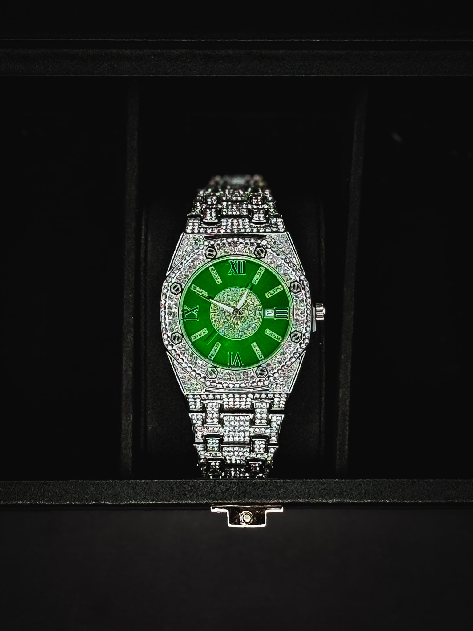 Iced Out AP Green Dial Beauty