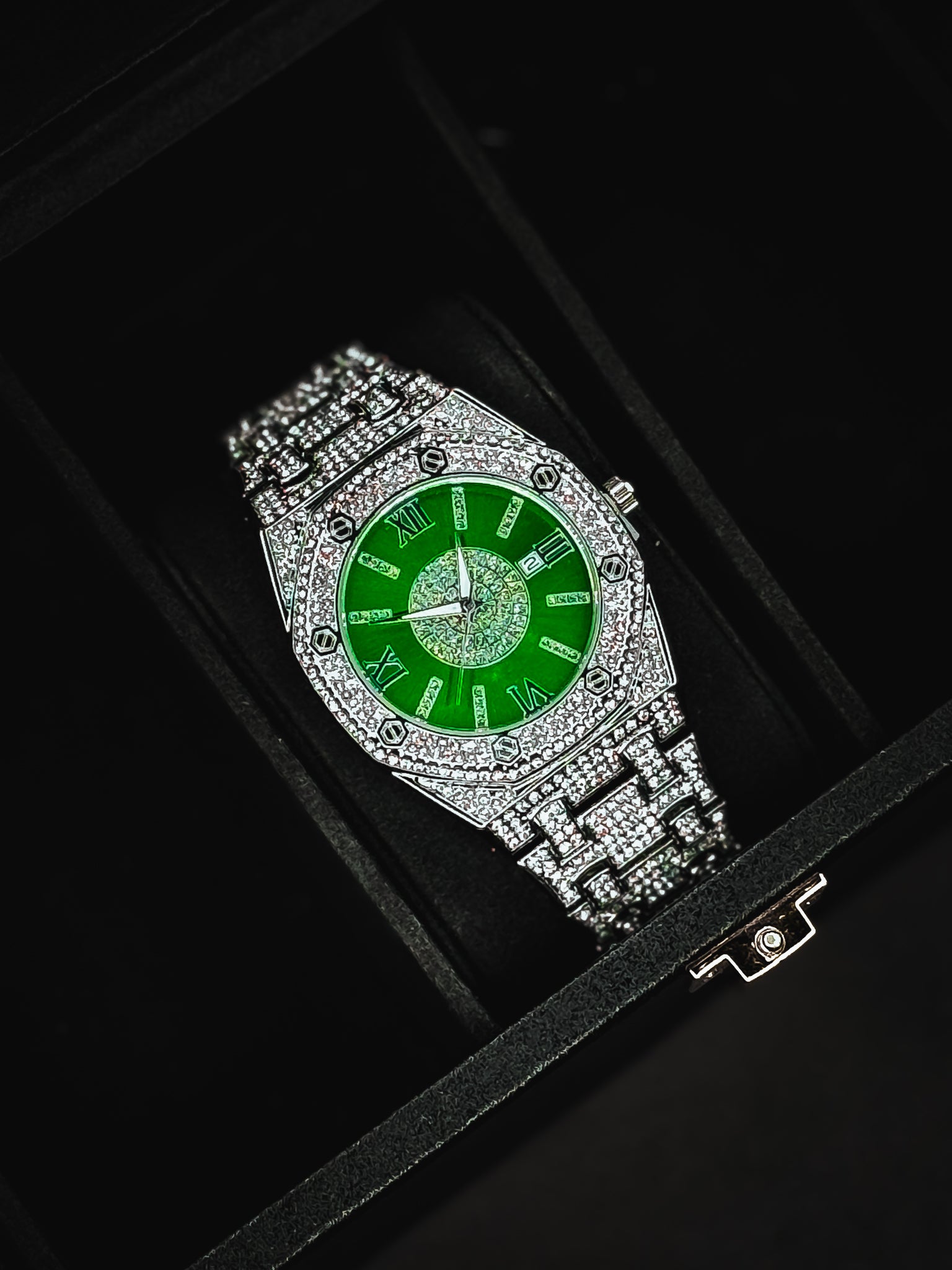 Iced Out AP Green Dial Beauty