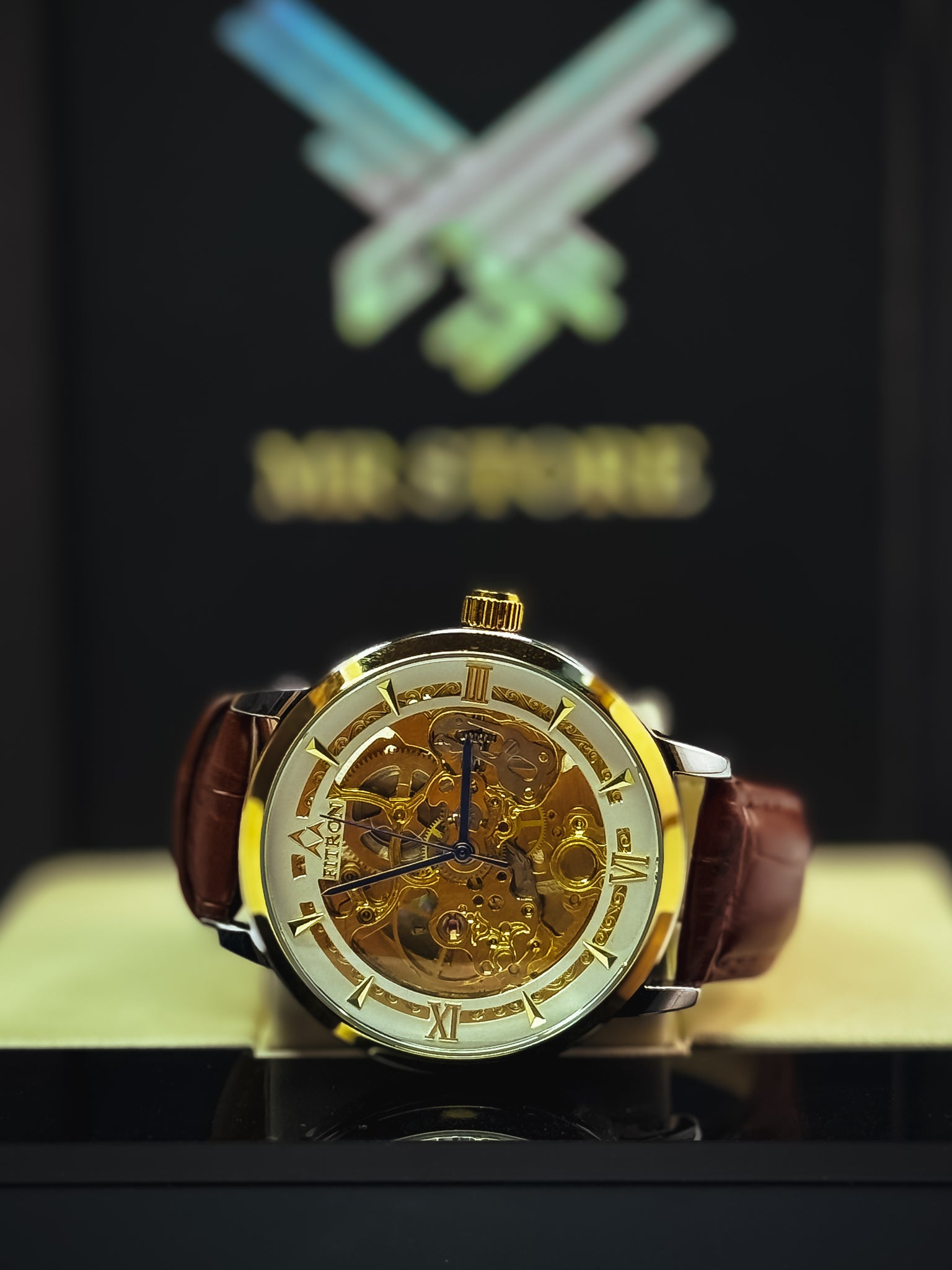 Fitro Leather Strap Watch